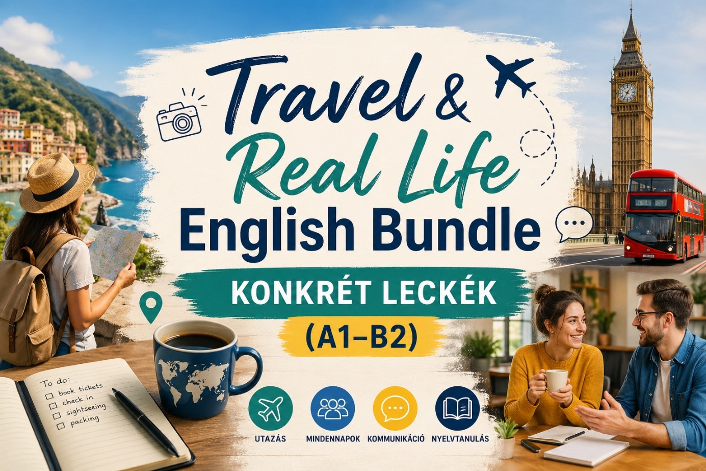travel & real life english bundle ( utazási és valóvilág csomag) egy óra ingyenes konzultációval travel & real life english bundle ( utazási és valóvilág csomag) egy óra ingyenes konzultációval